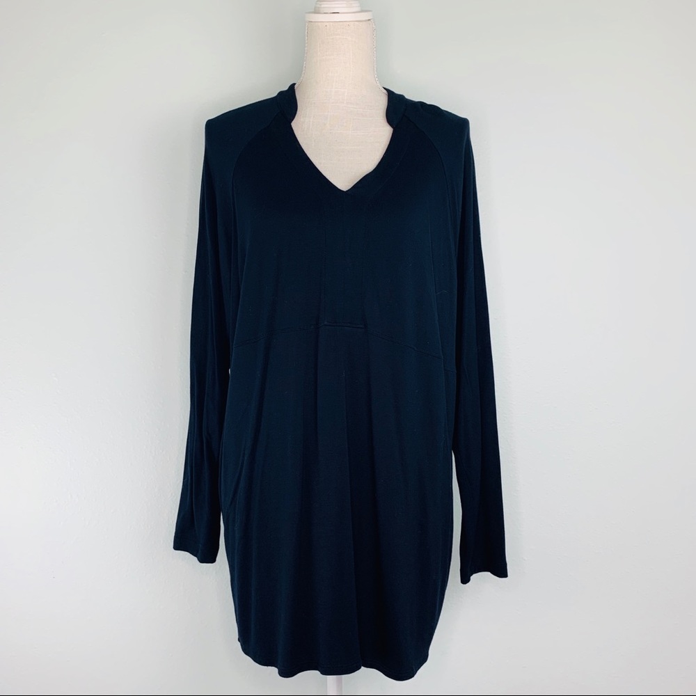 Cabi V-Neck Black Pullover Long Sleeve Top Sz L